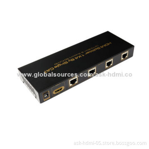 4 Ports HDMI Over Cat5 Extender/Splitter, Up to 60m Extend Distance